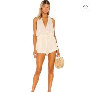 MAJORELLE Crew Romper in Whisper White